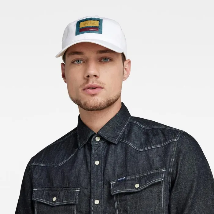 Accessories Men GStar RAW Avernus Label Baseball Cap Nimbus Cloud