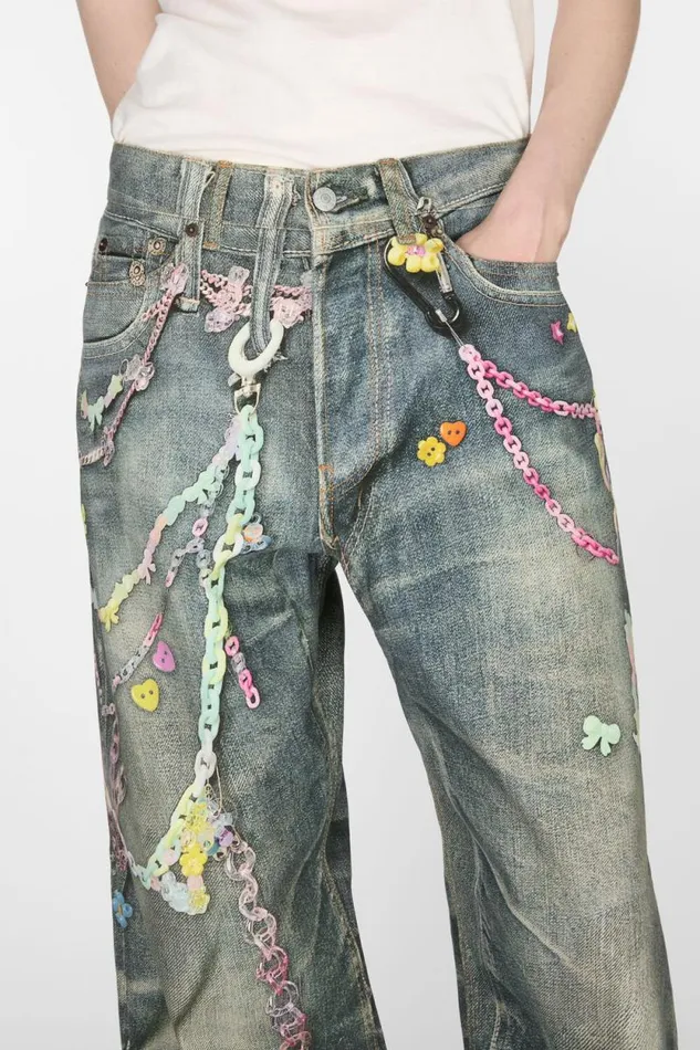 Acne Studios Baggy Fit Jeans 8211 1981M Mid Blue Woman Jeans
