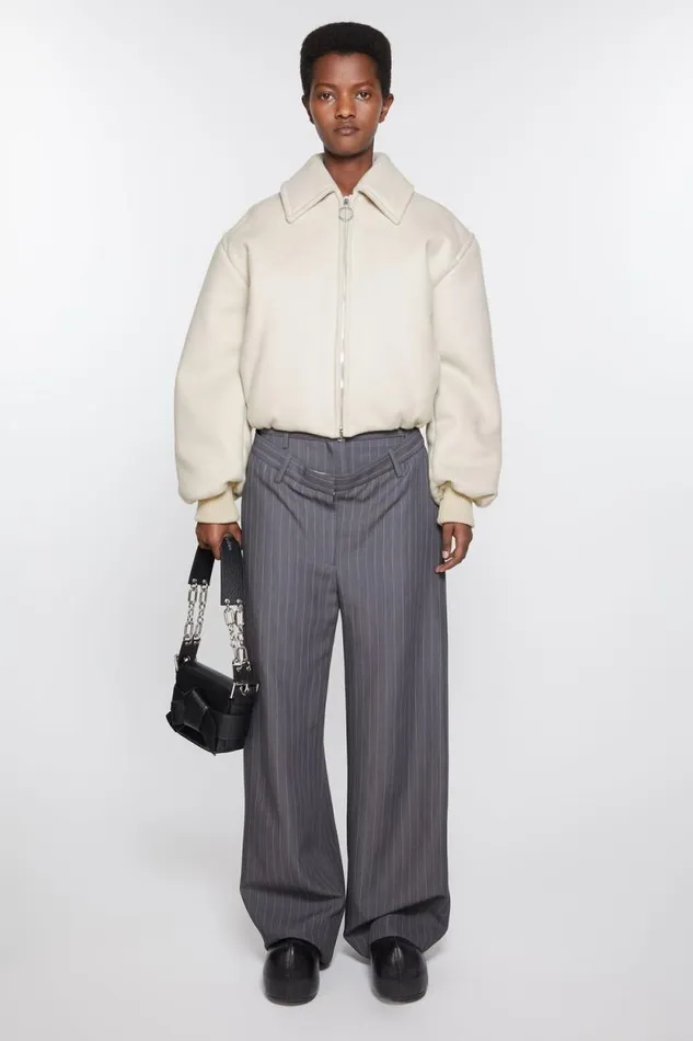 Acne Studios Bomber Jacket Faded Grey Woman Outerwear