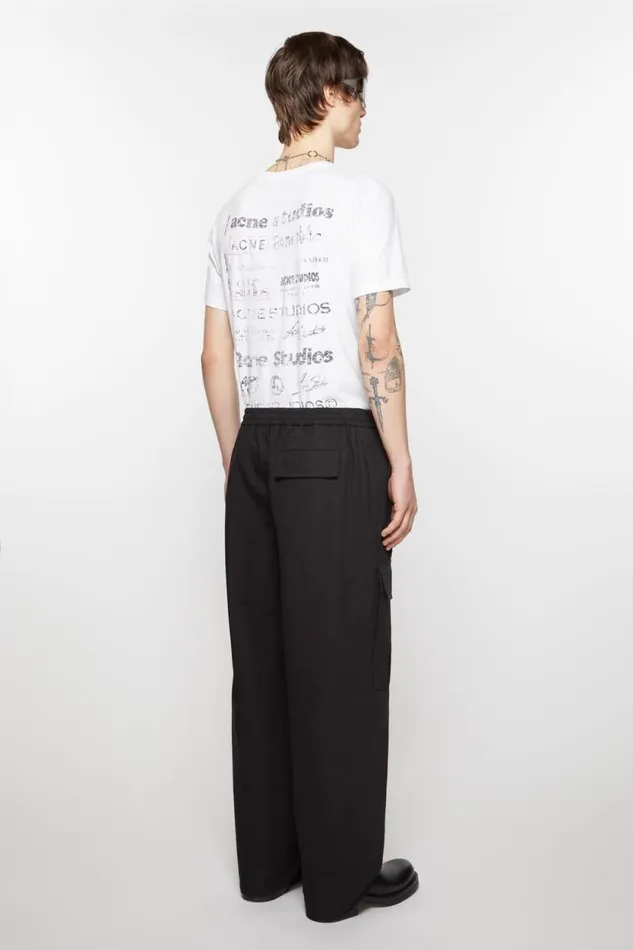 Acne Studios Cargo Trousers Black Black Man Trousers