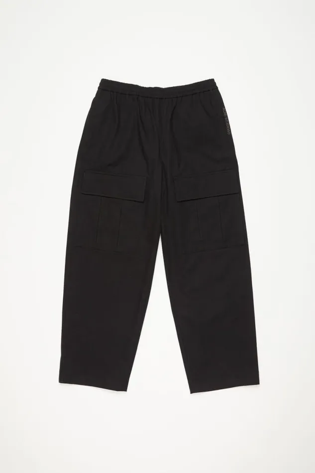 Acne Studios Cargo Trousers Black Black Man Trousers