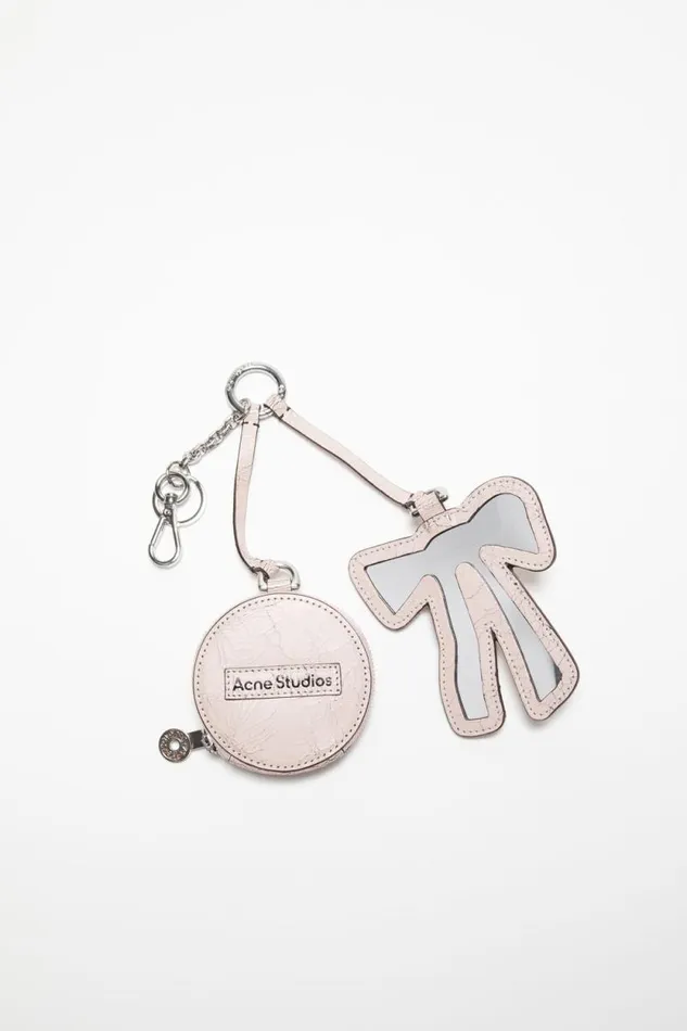Acne Studios Coin Wallet And Bow Mirror Pastel Pink Woman Small Leather Goods