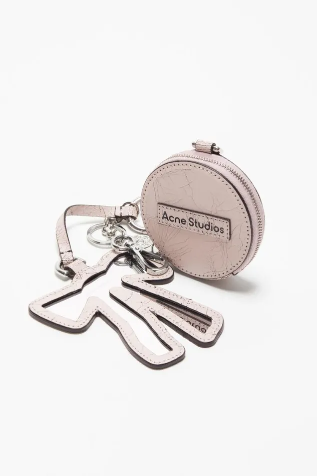 Acne Studios Coin Wallet And Bow Mirror Pastel Pink Woman Small Leather Goods