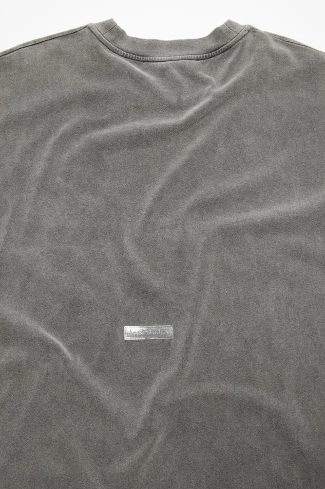 Acne Studios Crew Neck Tshirt 8211 Relaxed Unisex Fit Faded Black Man Tshirts