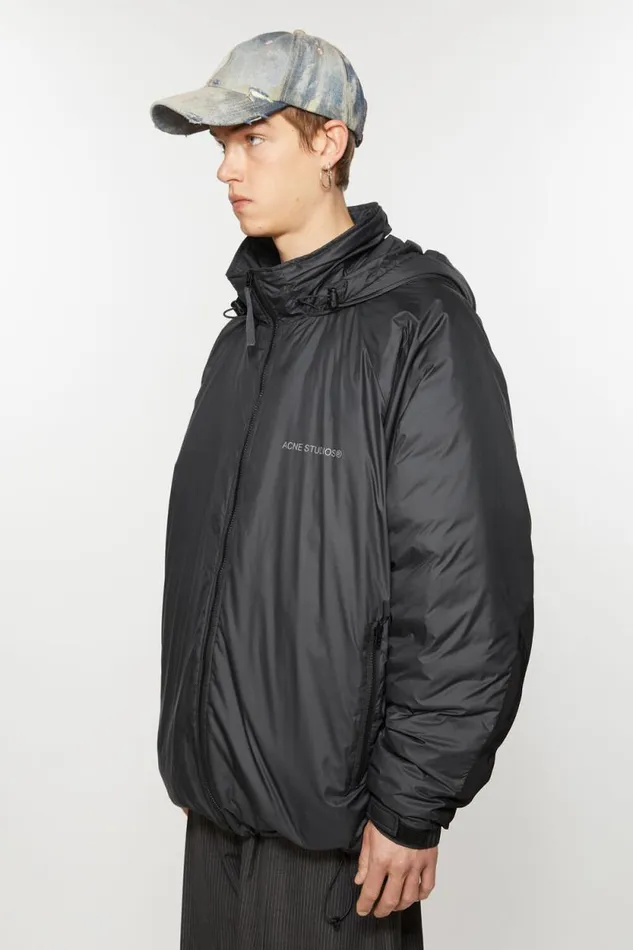 Acne Studios Down Jacket Black Man Outerwear