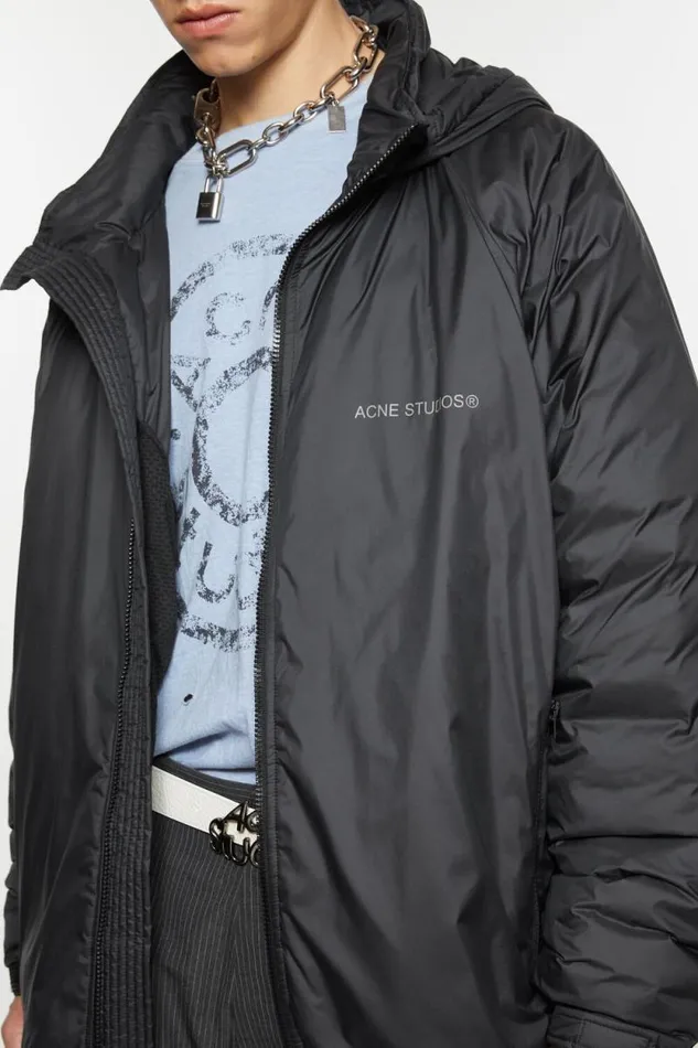Acne Studios Down Jacket Black Man Outerwear