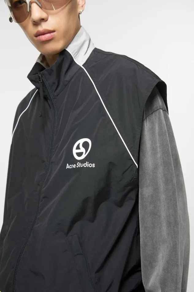 Acne Studios Gillet Jacket Black Man Outerwear