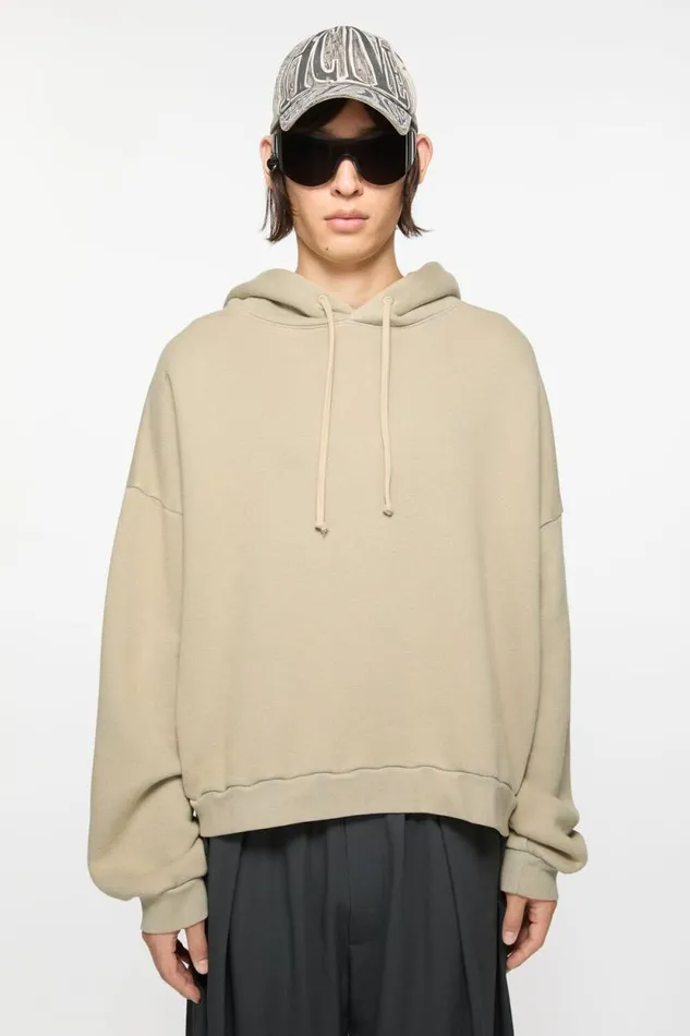 Acne Studios Hooded Sweater Concrete Grey Man Sweatshirts