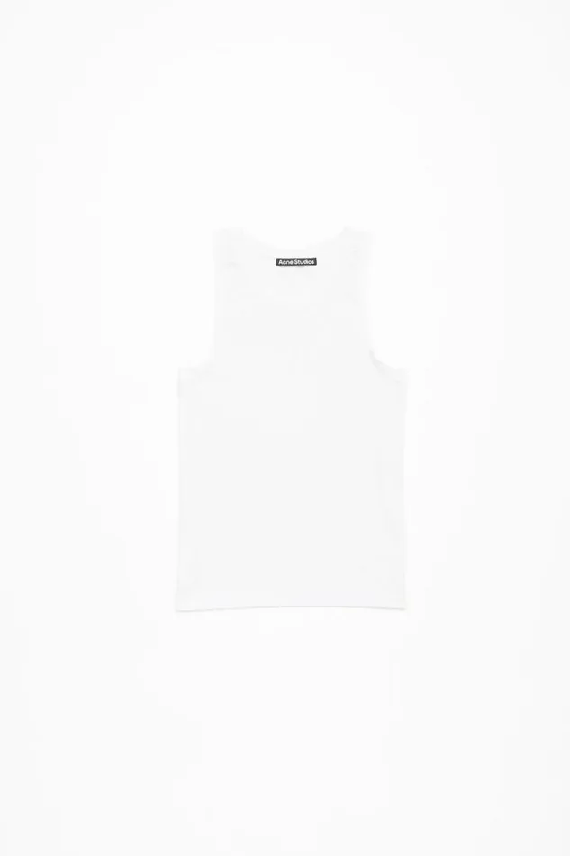 Acne Studios Jersey Tank Top Optic White Man Tshirts