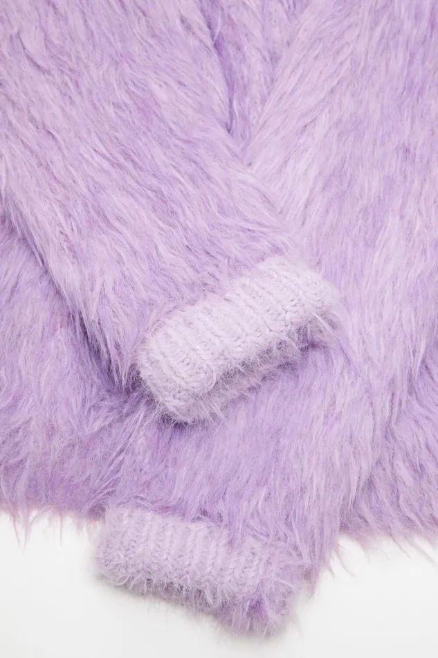 Acne Studios Jumper Textured Purple Woman Knitwear