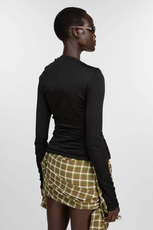 Acne Studios Knots Top Black Woman Tshirts