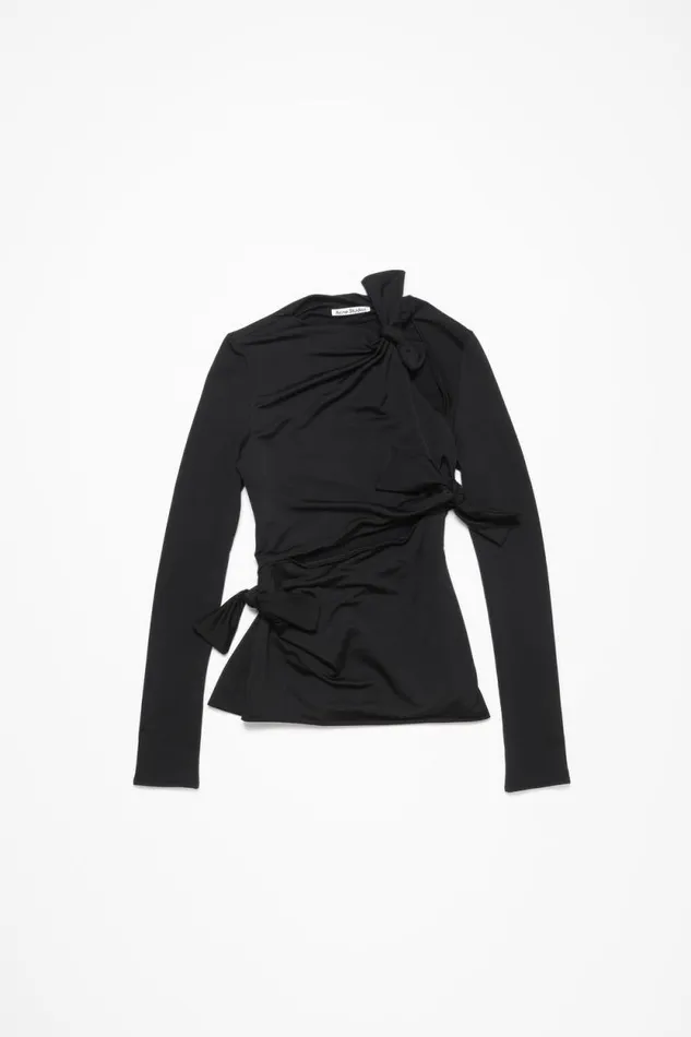 Acne Studios Knots Top Black Woman Tshirts