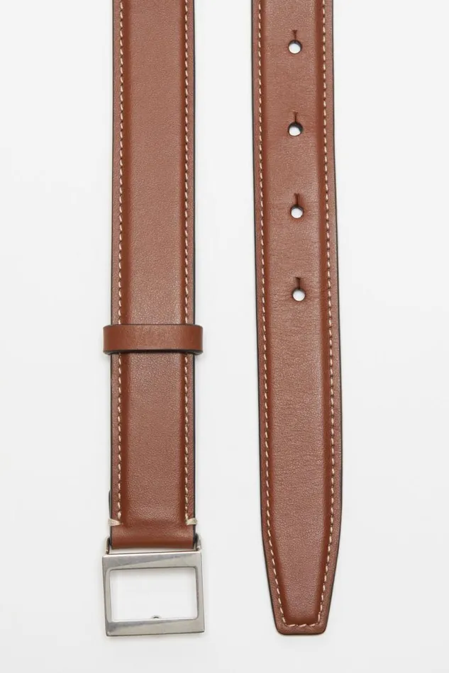 Acne Studios Leather Buckle Belt Brown Woman Belts