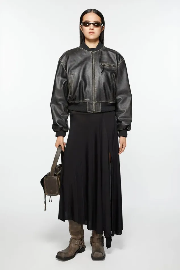 Acne Studios Leather Buckle Boots Greige Woman Shoes