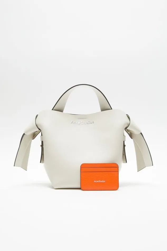 Acne Studios Leather Card Holder Bright Orange Woman Small Leather Goods