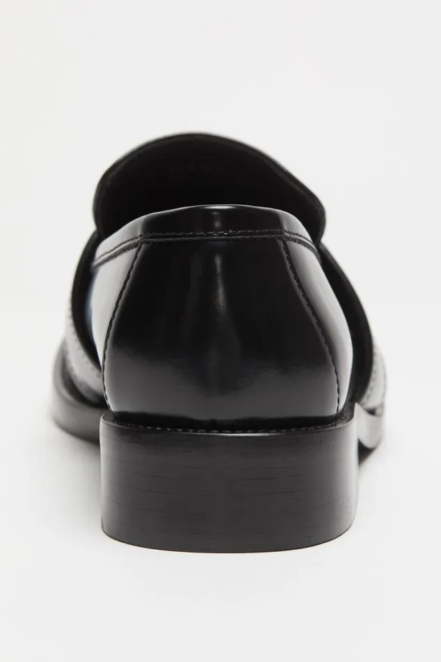 Acne Studios Leather Loafers Black Woman Shoes