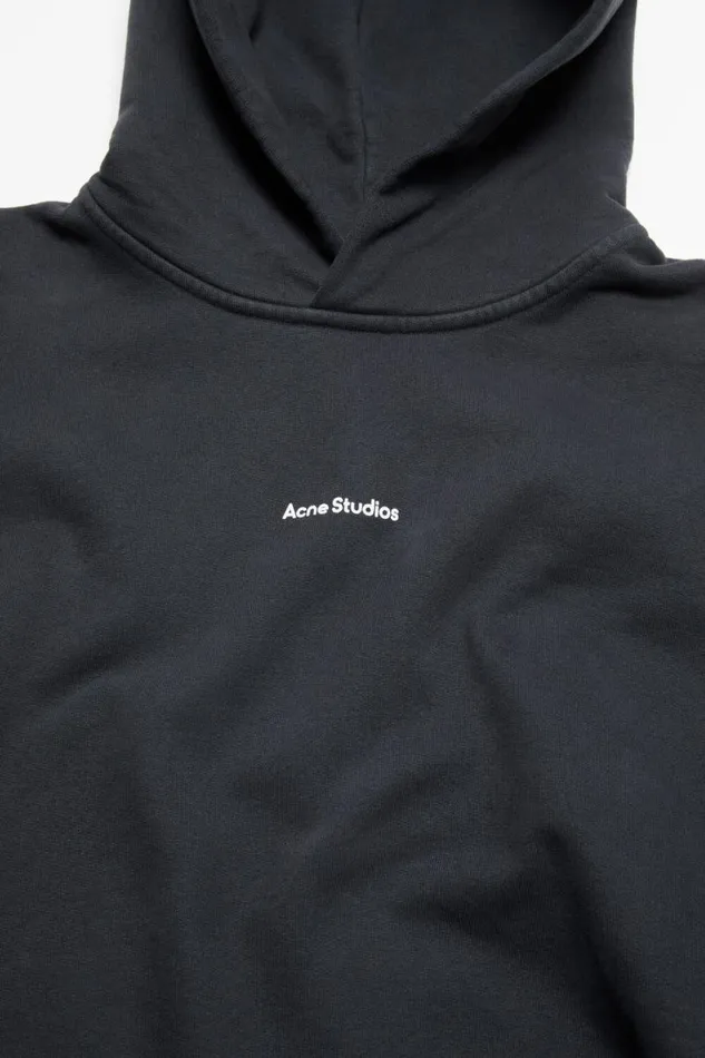 Acne Studios Logo Hooded Sweatshirt Black Woman Sweatshirts