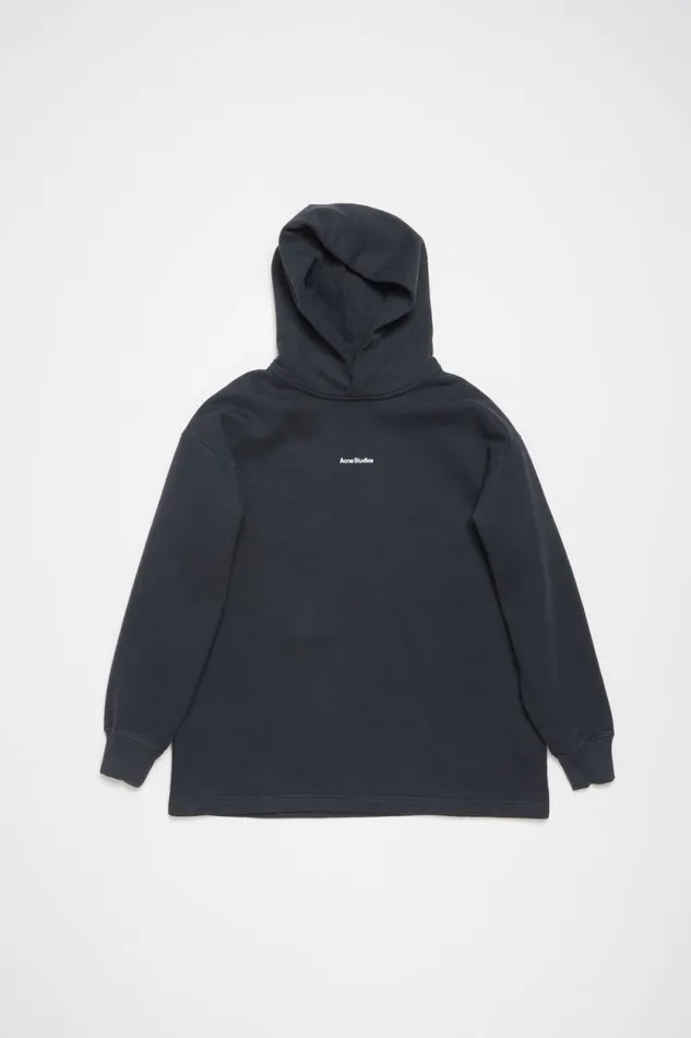 Acne Studios Logo Hooded Sweatshirt Black Woman Sweatshirts
