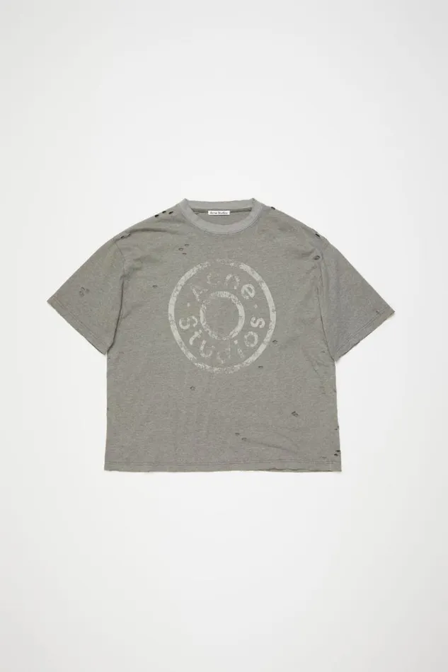 Acne Studios Logo Tshirt 8211 Relaxed Fit Moss Green Man Tshirts