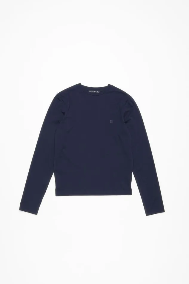 Acne Studios Long Sleeve Tshirt 8211 Regular Fit Navy Blue Man Tshirts