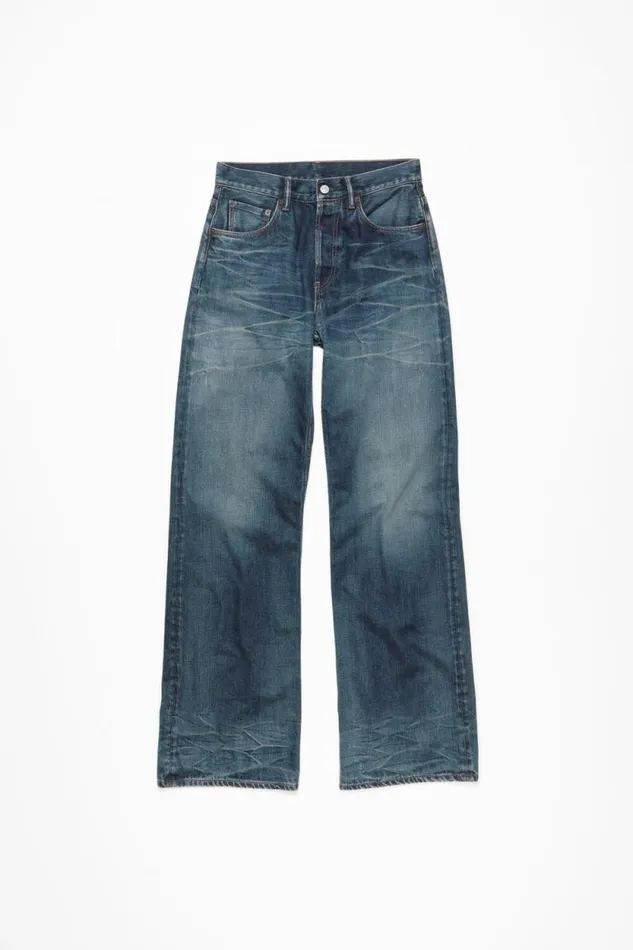 Acne Studios Loose Fit Jeans 8211 2021F Mid Blue Woman Jeans