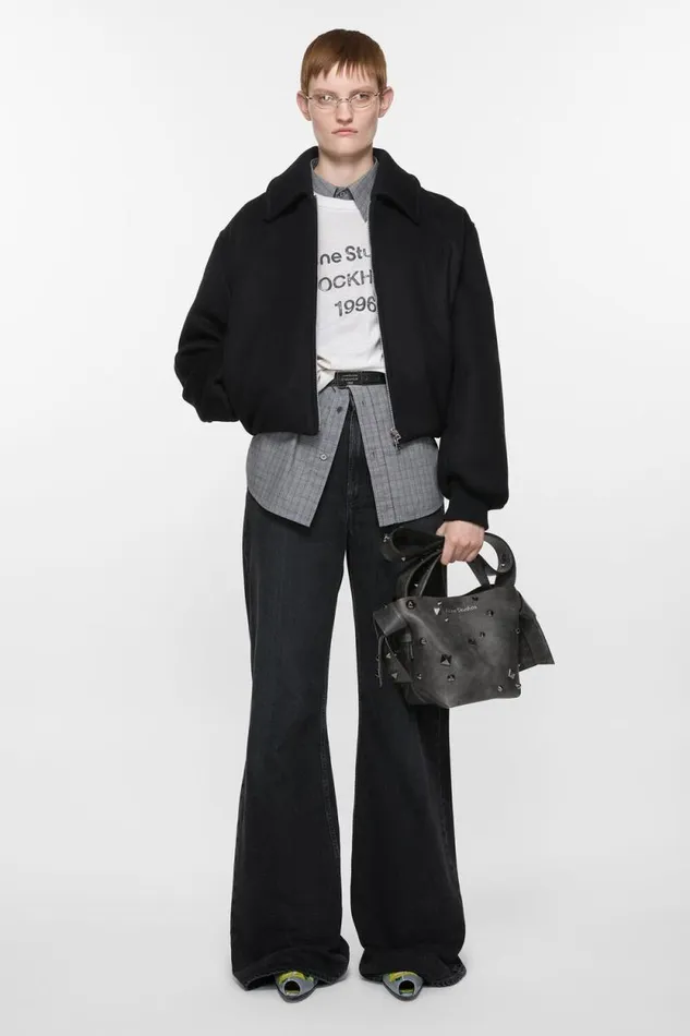 Acne Studios Musubi Mini Shoulder Bag Blackgrey Woman Bags