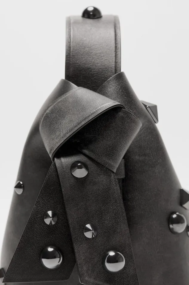 Acne Studios Musubi Mini Shoulder Bag Blackgrey Woman Bags