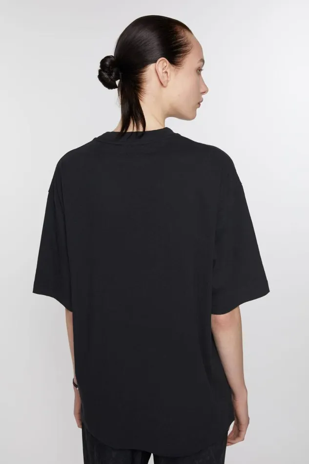 Acne Studios Printed Tshirt Black Woman Tshirts