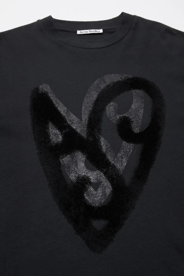 Acne Studios Printed Tshirt Black Woman Tshirts