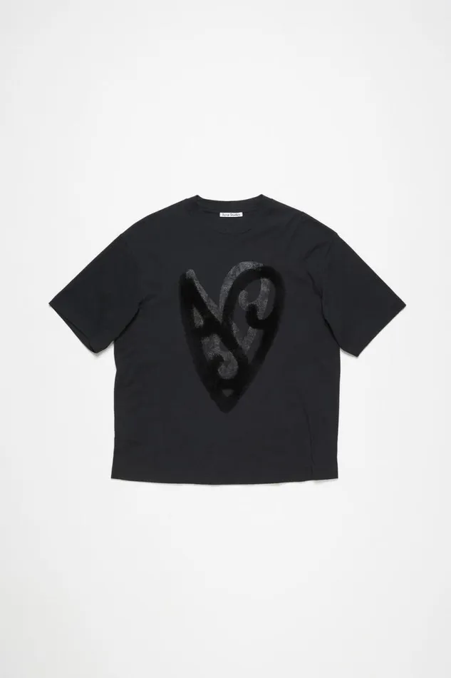 Acne Studios Printed Tshirt Black Woman Tshirts