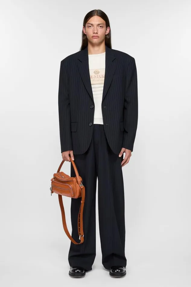 Acne Studios Relaxed Fit Suit Jacket Navy Man Suit Jackets