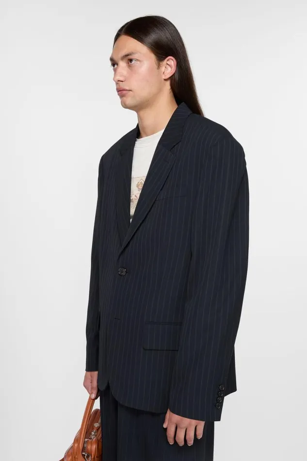 Acne Studios Relaxed Fit Suit Jacket Navy Man Suit Jackets