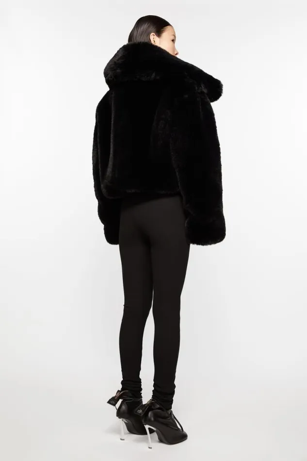 Acne Studios Rib Leggings Black Woman Trousers