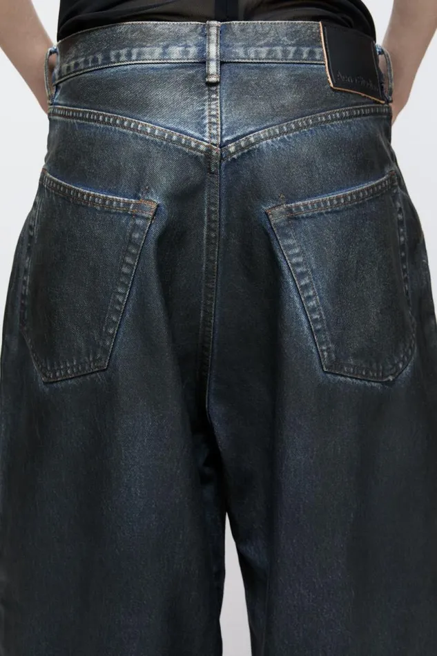 Acne Studios Super Baggy Fit Jeans 8211 2023 Blackmid Blue Woman Jeans