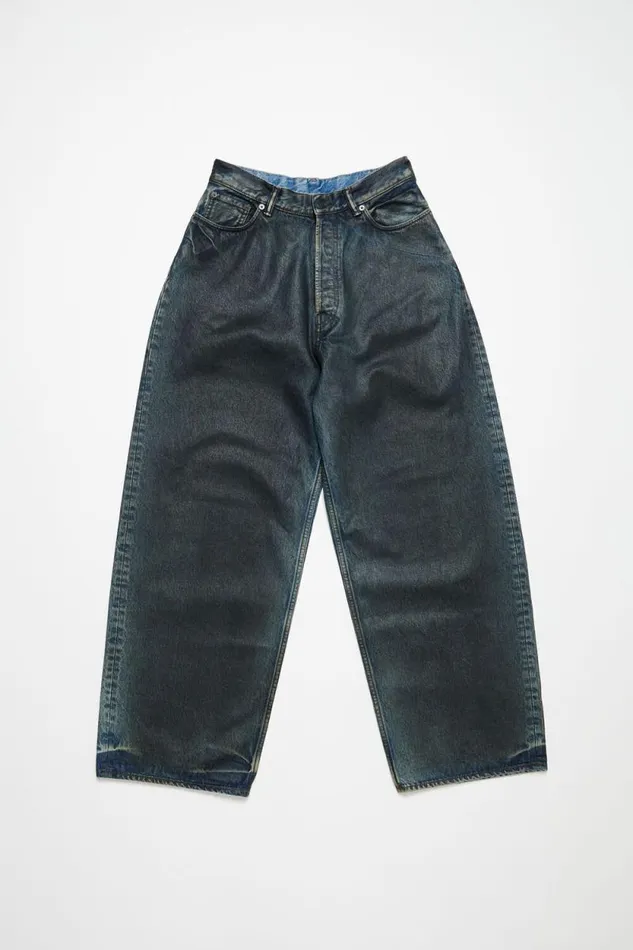Acne Studios Super Baggy Fit Jeans 8211 2023 Blackmid Blue Woman Jeans