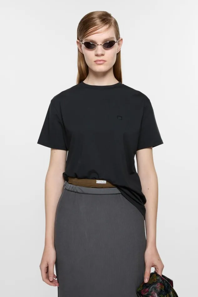 Acne Studios Tshirt 8211 Regular Fit Black Woman Tshirts