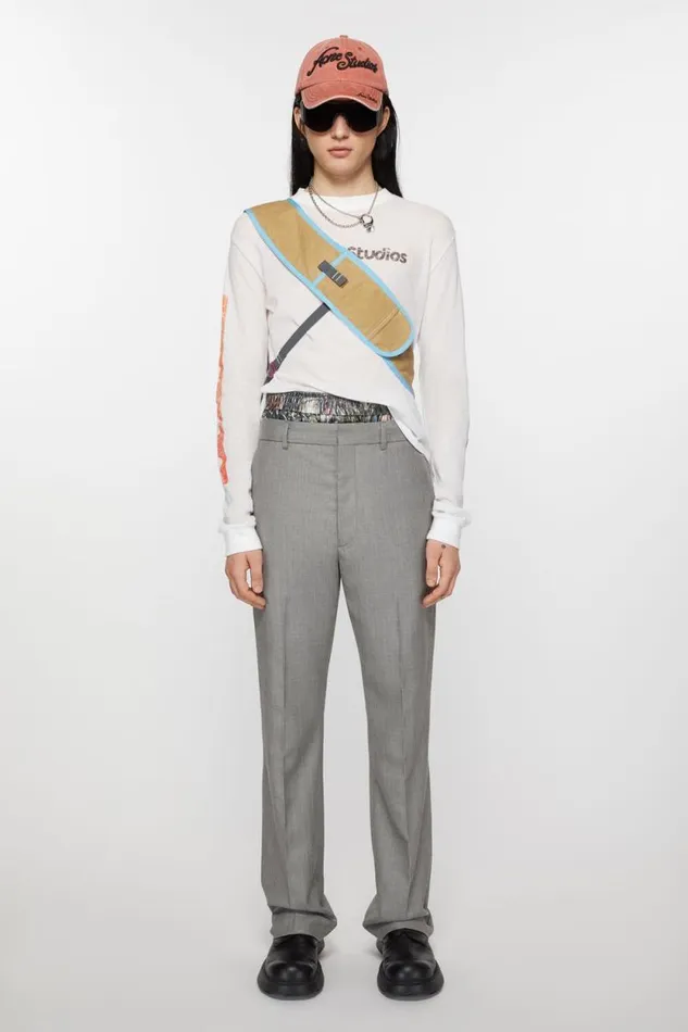 Acne Studios Tailored Trousers Vintage Grey Melange Man Trousers