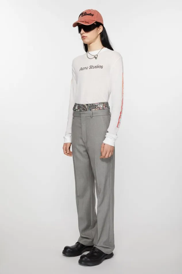 Acne Studios Tailored Trousers Vintage Grey Melange Man Trousers