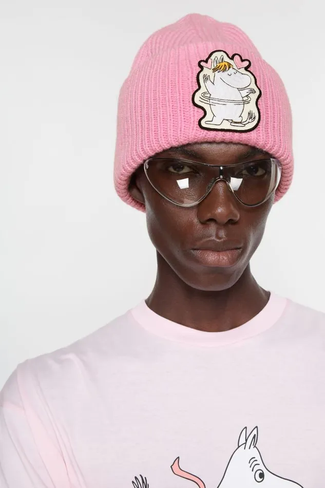 Acne Studios Wool Beanie Acne Studios X Moomin Bubble Pink Man Hats