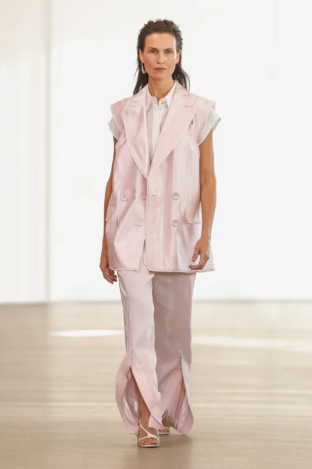 Aje Blazers Jackets and Coats Insight Oversized Vest Soft Pink 8211 Women