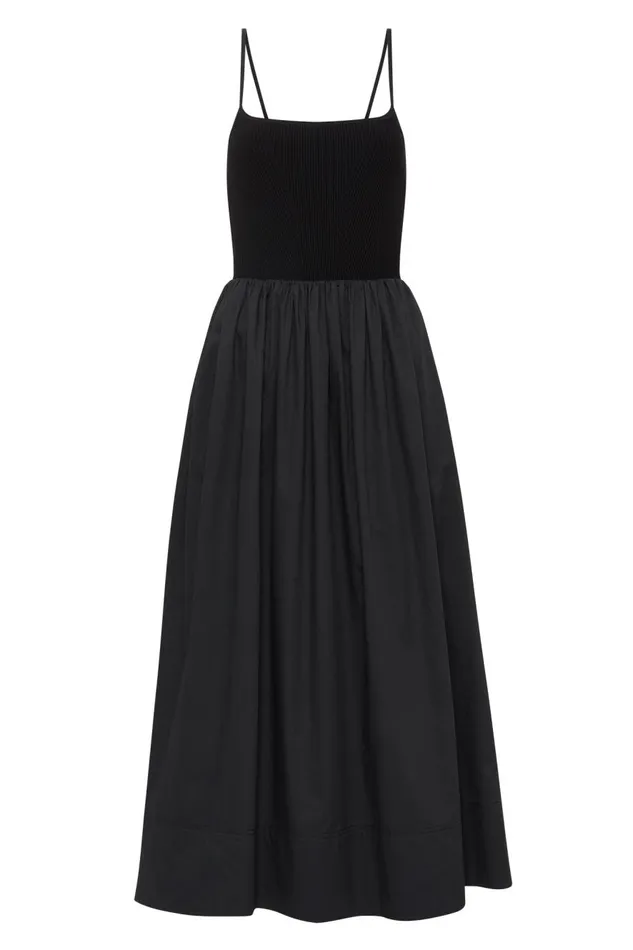 Aje Dresses Danica Tie Back Midi Dress Black 8211 Women Aje Dresses Danica Tie Back Midi Dress Black 8211 Women