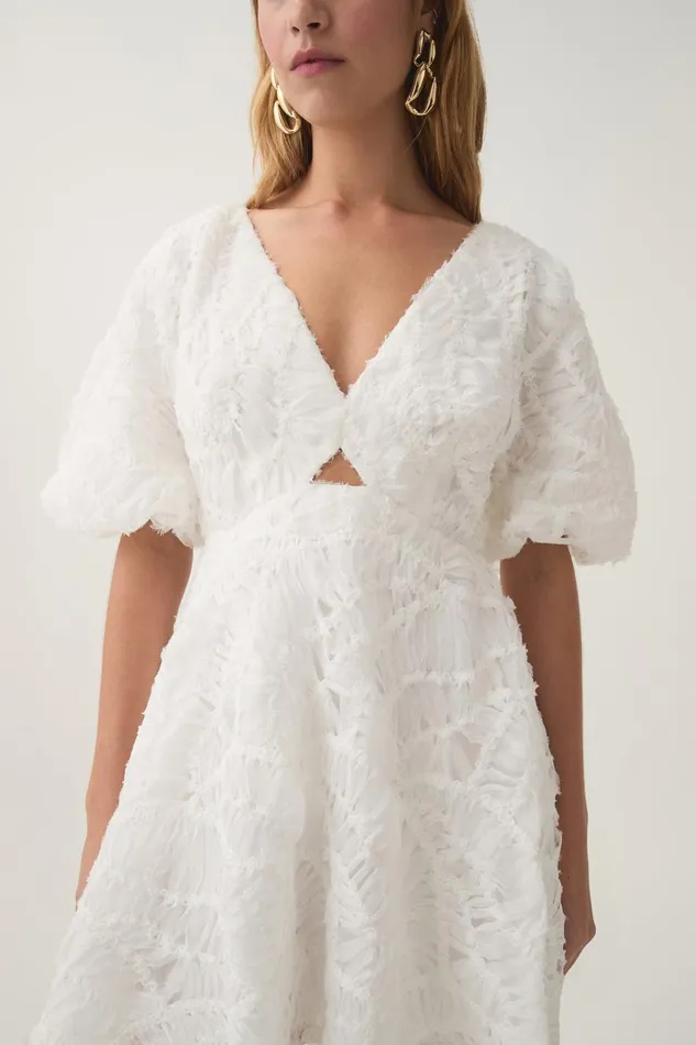 Aje Dresses Florential Mini Swing Dress Ivory 8211 Women