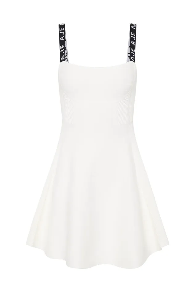 Aje Dresses Leana Knit Mini Dress Ivory 8211 Women Aje Dresses Leana Knit Mini Dress Ivory 8211 Women
