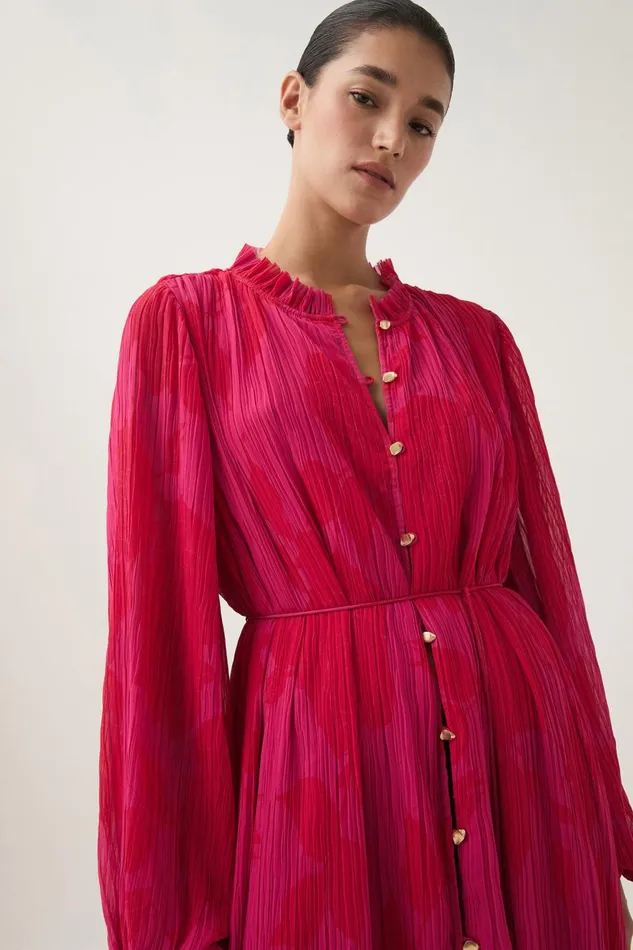 Aje Dresses Pelmet Midi Dress Florescent Rose 8211 Women