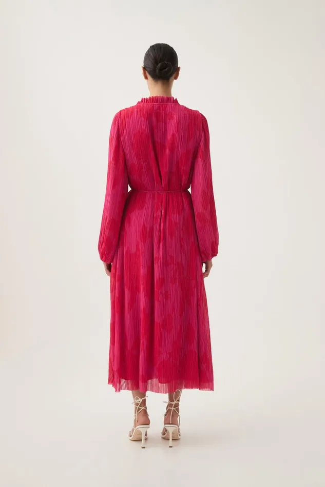 Aje Dresses Pelmet Midi Dress Florescent Rose 8211 Women