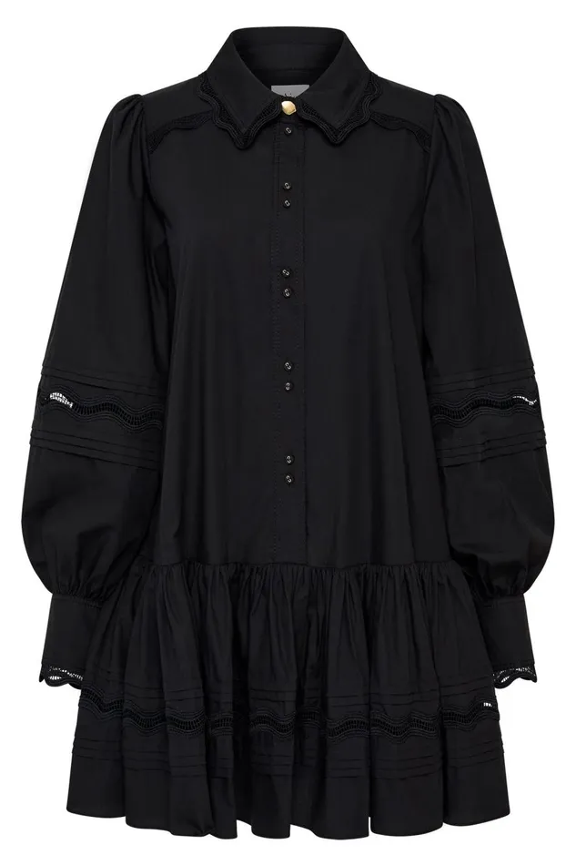 Aje Dresses Reva Wave Trim Mini Dress Black 8211 Women