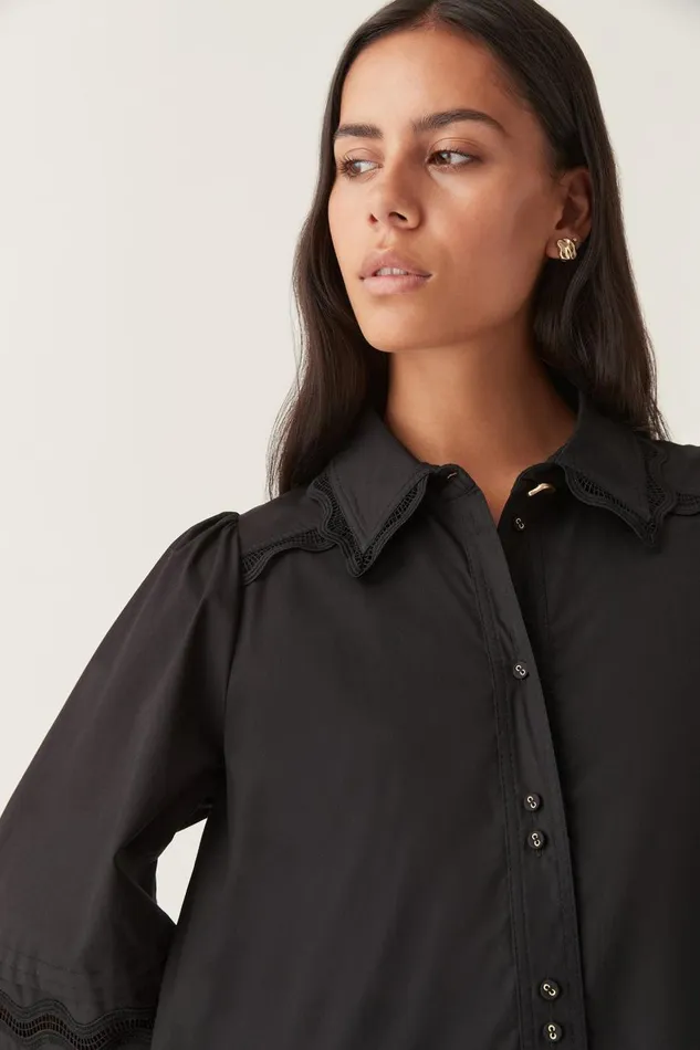 Aje Dresses Reva Wave Trim Mini Dress Black 8211 Women
