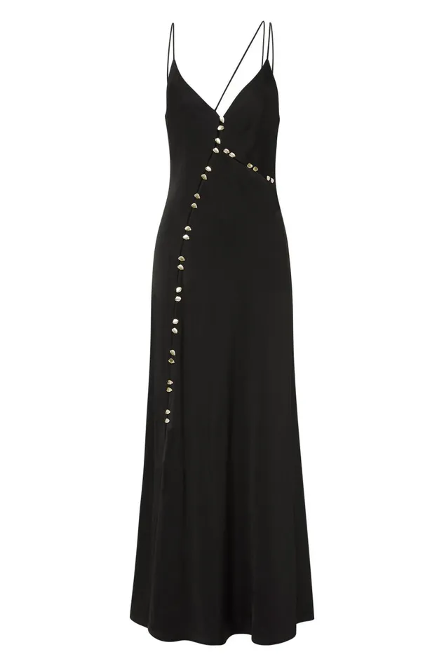 Aje Dresses Riddle Button Down Maxi Dress Black 8211 Women