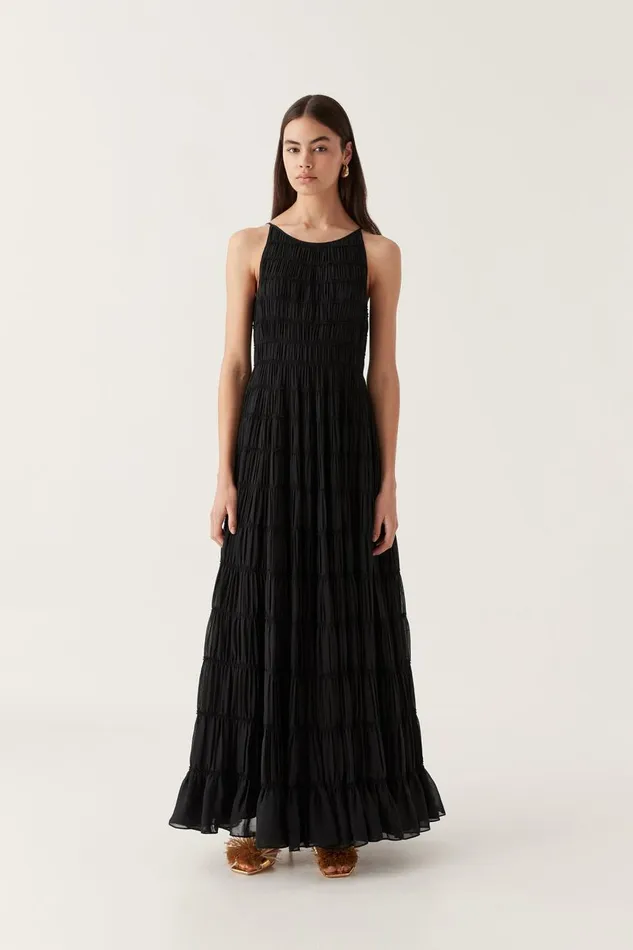 Aje Dresses Rosewood Ruched Maxi Dress Black 8211 Women Aje Dresses Rosewood Ruched Maxi Dress Black 8211 Women