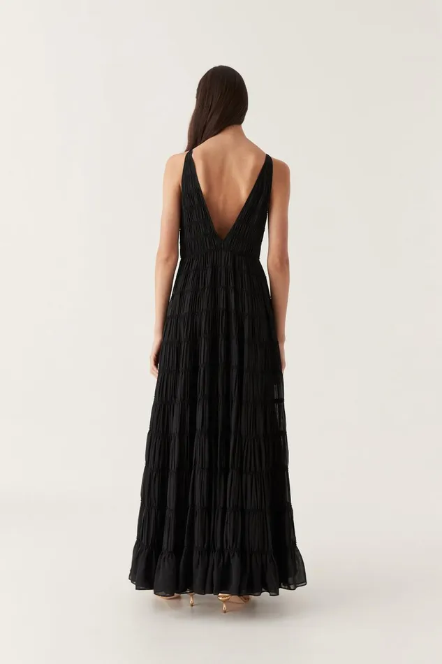 Aje Dresses Rosewood Ruched Maxi Dress Black 8211 Women Aje Dresses Rosewood Ruched Maxi Dress Black 8211 Women